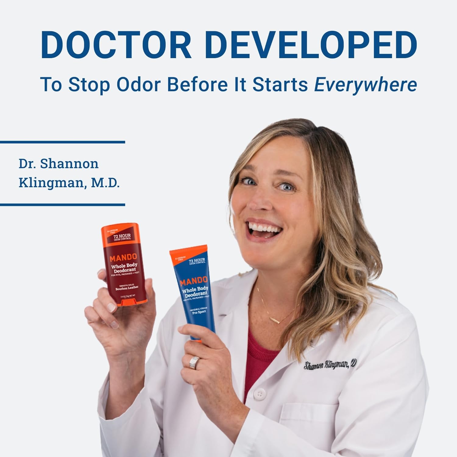 Mando Whole Body Deodorant For Men - Invisible Cream - 72 Hour Odor Control - Aluminum Free, Baking Soda Free, Skin Safe - 3 Ounce Tube (Pack of 2) - Bourbon Leather and Mount Fuji