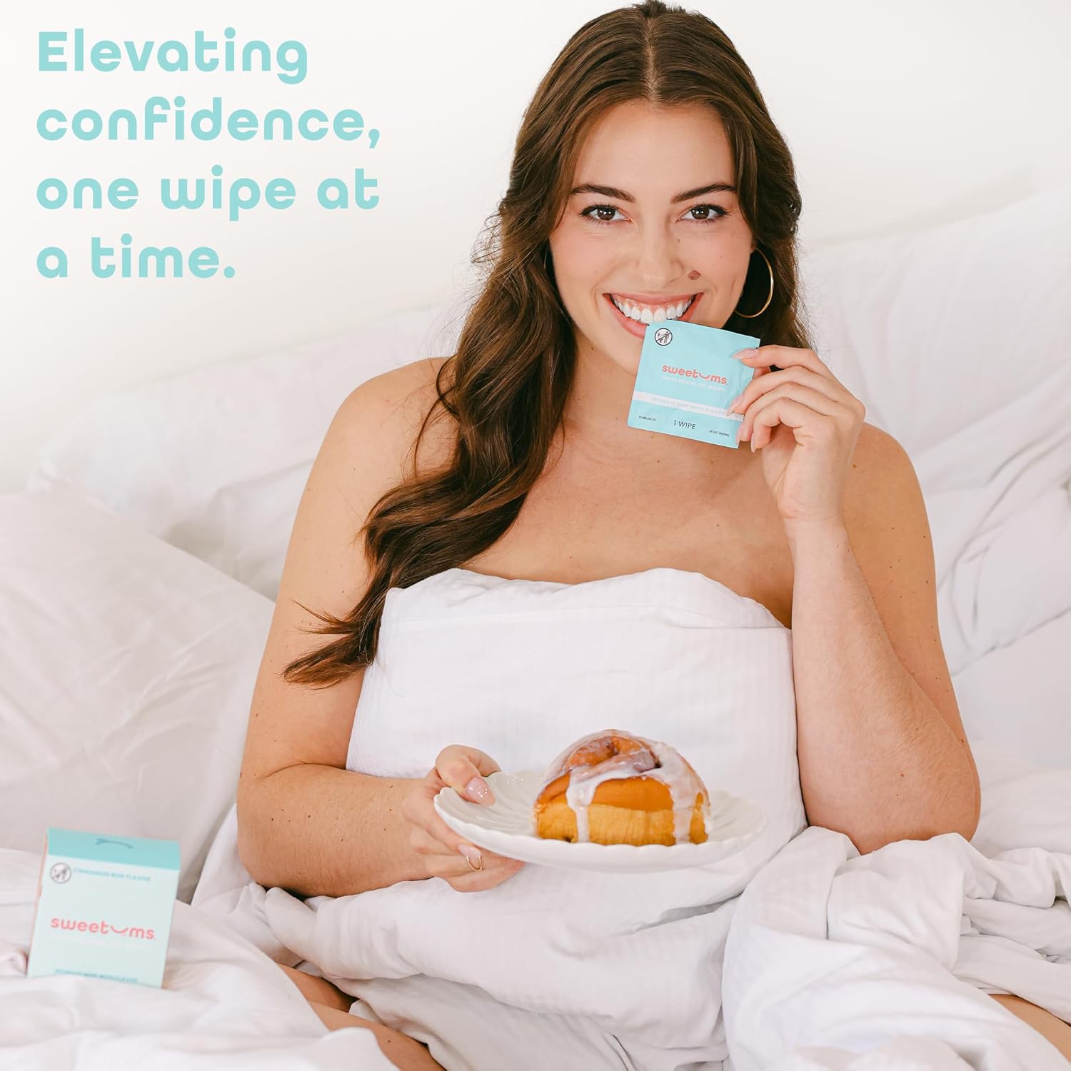 Feminine Wipes For Women, Individually Wrapped - pH Balanced Biodegradable Flavored Intimate Wipes - Cinnamon Bun, Pack of 10