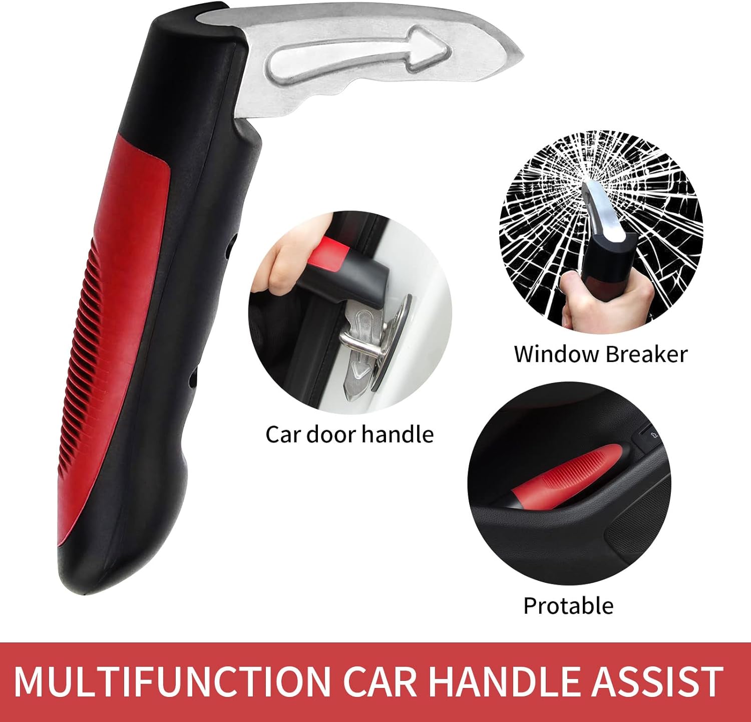 Car Door Handle for Elderly, Assist Bar for Automotive Support Multifunctional Car Handle Assist, Handicapped Elderly Assistance Products