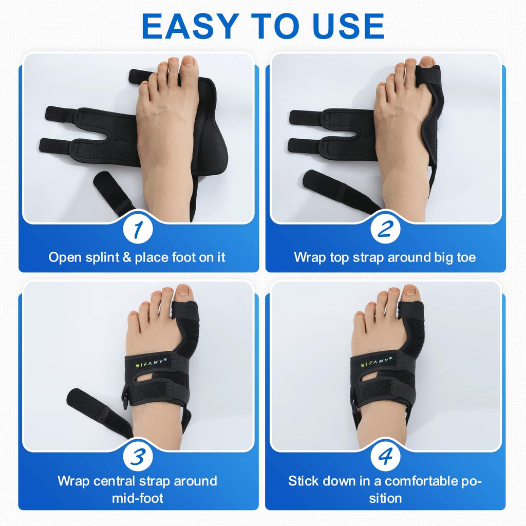 Bunion Corrector For Women Big Toe: Soft Gel Toe Separators For Women - Adjustable Straps & Breathable Design - Day/Night Pain Relief For High Heels & Flats