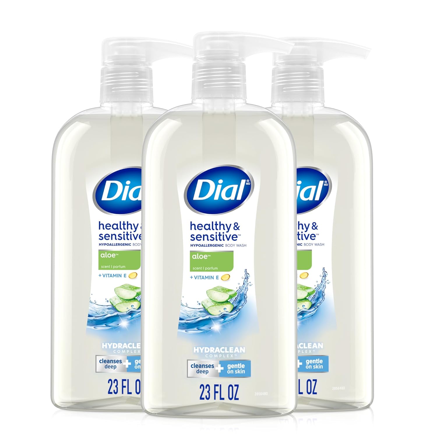 Dial Body Wash, Healthy & Sensitive Aloe Scent, 23 fl oz, Pack of 3