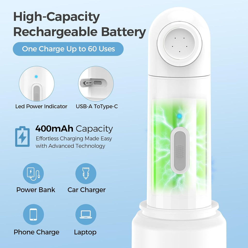 Portable Bidet for Travel, Rechargeable Electric Handheld Bidets with 2 Spray Modes - IPX7 Waterproof, 350 ML Travel Bidet for Women Men Baby Cleaning