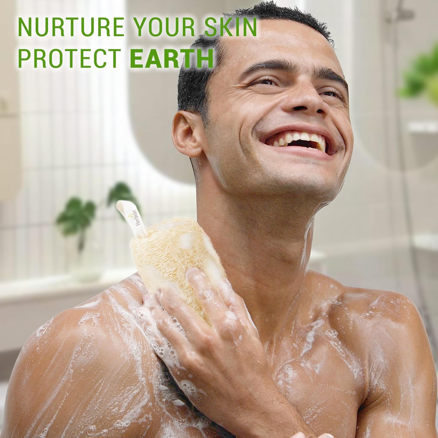 Natural Vietnamese Loofah Sponge, 100% Plant-Based Luffa Exfoliating Body Scrubber for Shower, Multi-Functional for Kitchen, Ideal for Men & Women, Spa & for Pet (Pack 4)