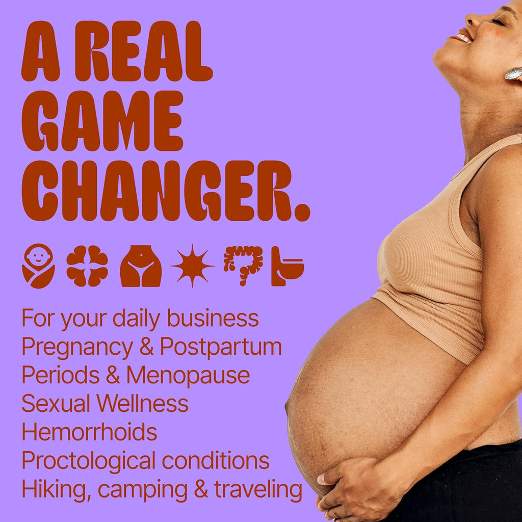 Butt & Intimate Shower 3.0 – Mobile Travel Bidet & Sustainable Intimate Shower, Replaces Wet Wipes, Saves Toilet Paper, Portable Handheld Bidet, Travel Bag Included, BPA-Free - Proud Purple