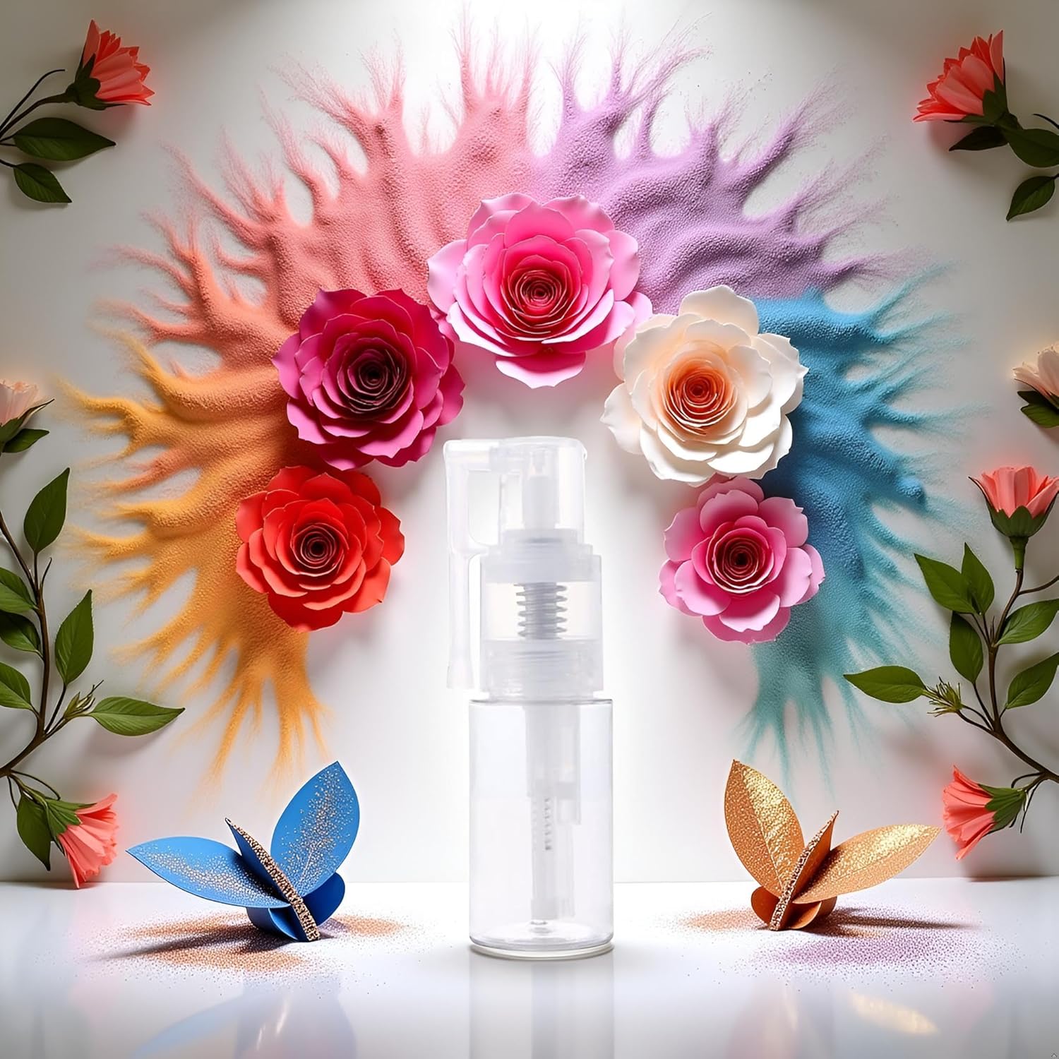 1 Pc 14ml Powder Spray Bottle,Refillable Hair Fiber Applicator, Empty Powder Cosmetics Bottles,Glitter Spray Bottle for Craft Scrapbooking Refillable Cosmetic Spray Bottles