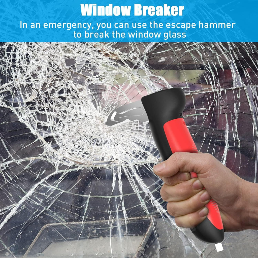 5 in 1 Vehicle Support Handles Elderly Portable Automotive Door Assist Handles Multifunction Car Handle for Elderly and Handicapped (Red-1PCS)