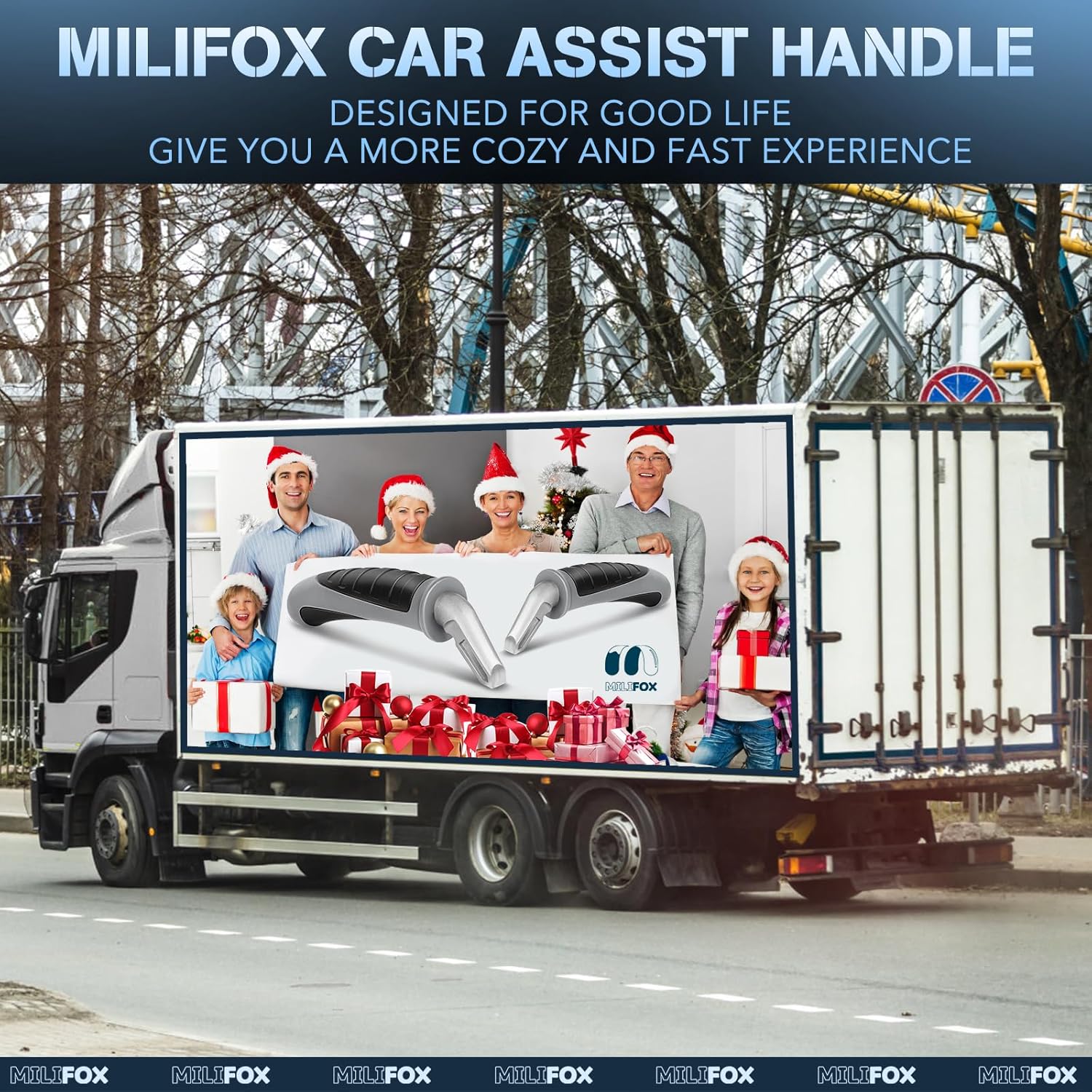 Car Door Handle for Elderly Car Handle Assist Support, Portable Auto Grab Handles for Handicap Seniors, Light Grey and Black 2 Pcs