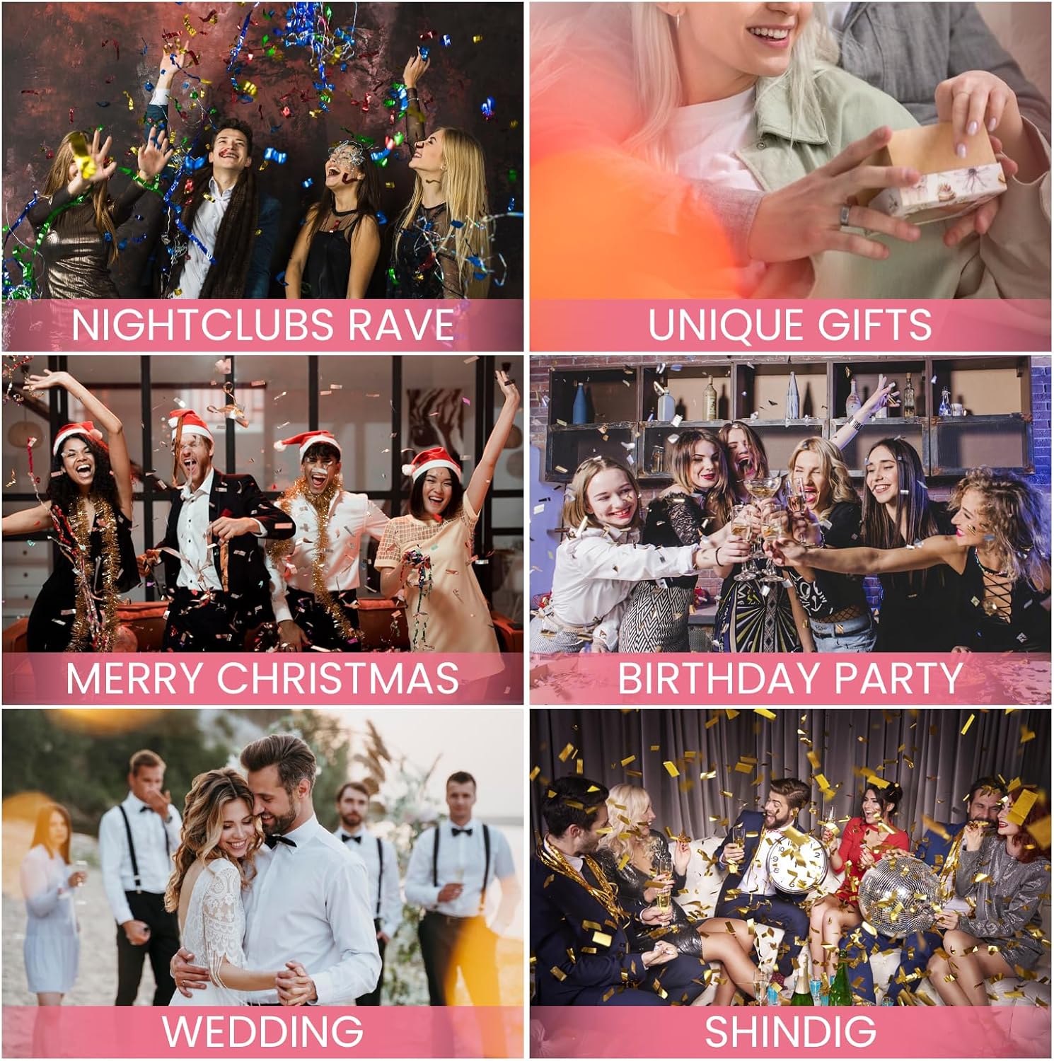 Pink Body Glitter Spray & Glitter Hairspray - Long-Lasting, Ultra-Shiny, Quick-Dry, Waterproof, Non-Clog Nozzle Design for Parties, Dances, Festivals, and Special Events