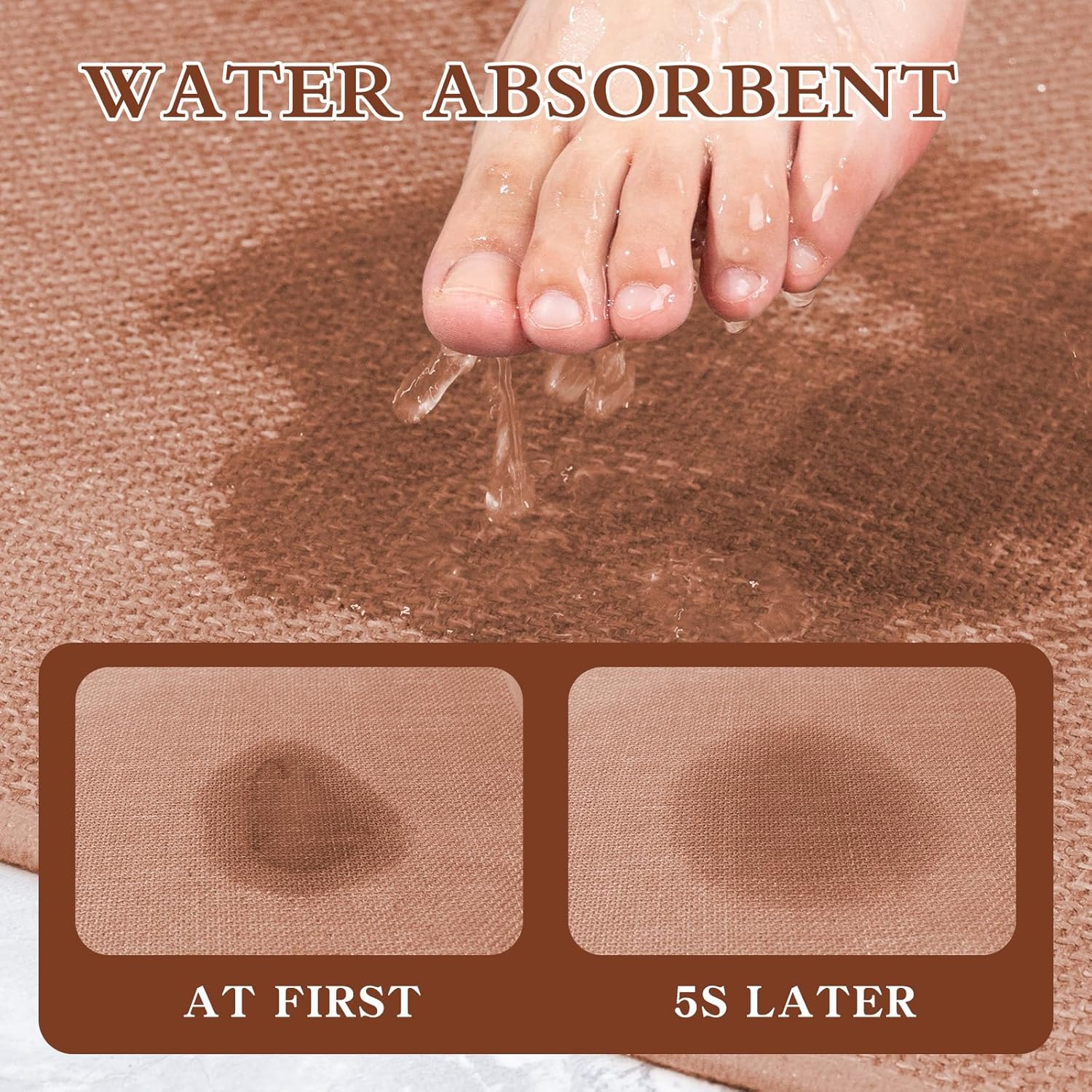 chakme Bathroom Rugs Mat 47x17, Ultra Thin Non Slip Bath Rug Runner Quick Dry Absorbent Bath Mat for Bathroom, (Dark Pink, 47"x17")