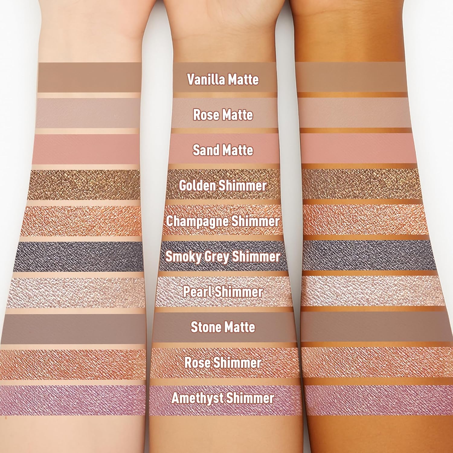 FV Waterproof Eyeshadow Stick Duo,Long-Lasting Cream Eye Shadow Makeup Sets, High Pigmented Eyeshadow Pencil with Matte & Shimmer Finish, Natural Look (Rose & Champagne)