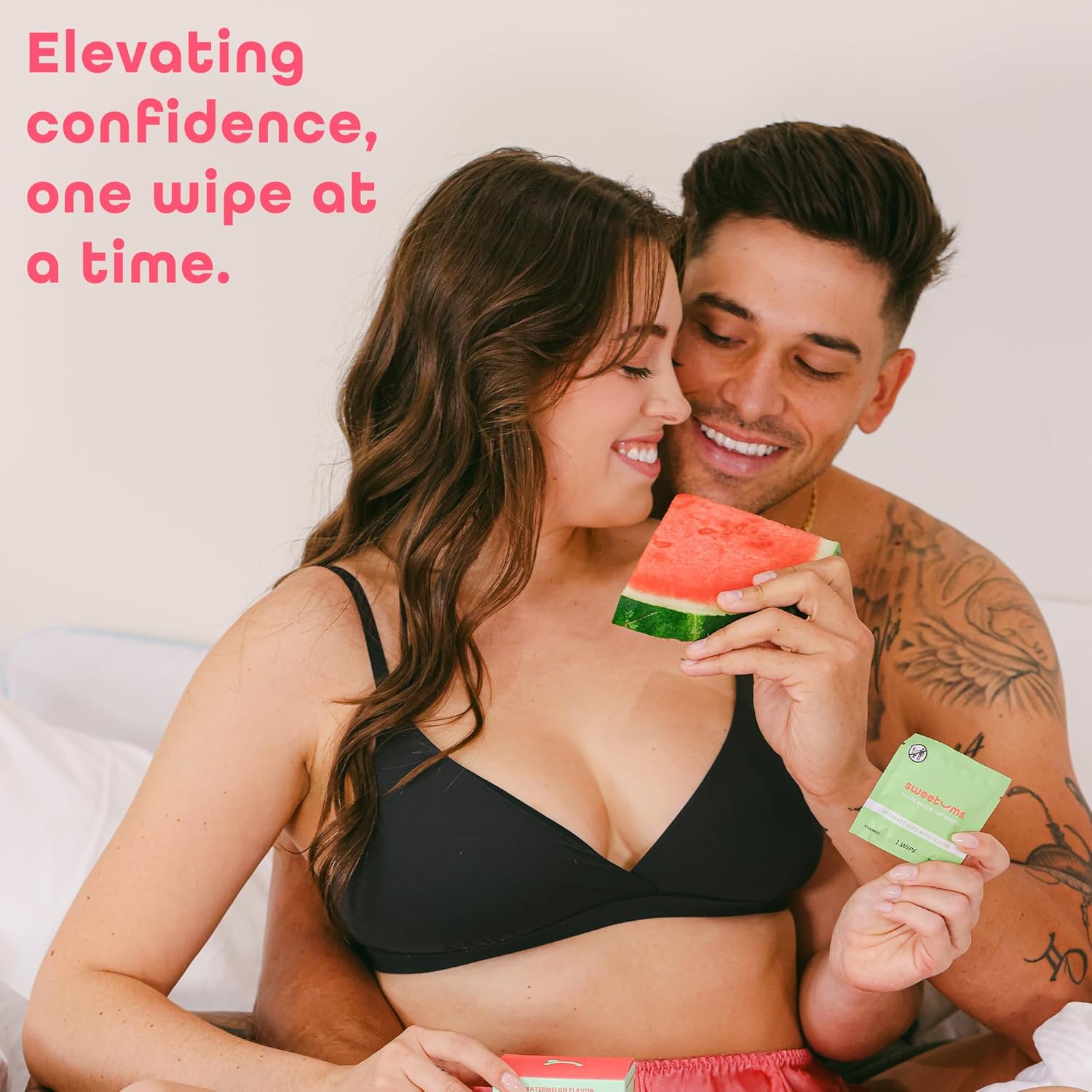 Feminine Wipes For Women, Individually Wrapped - pH Balanced Flavored Intimate Wipes - Pack of 10 (Watermelon)