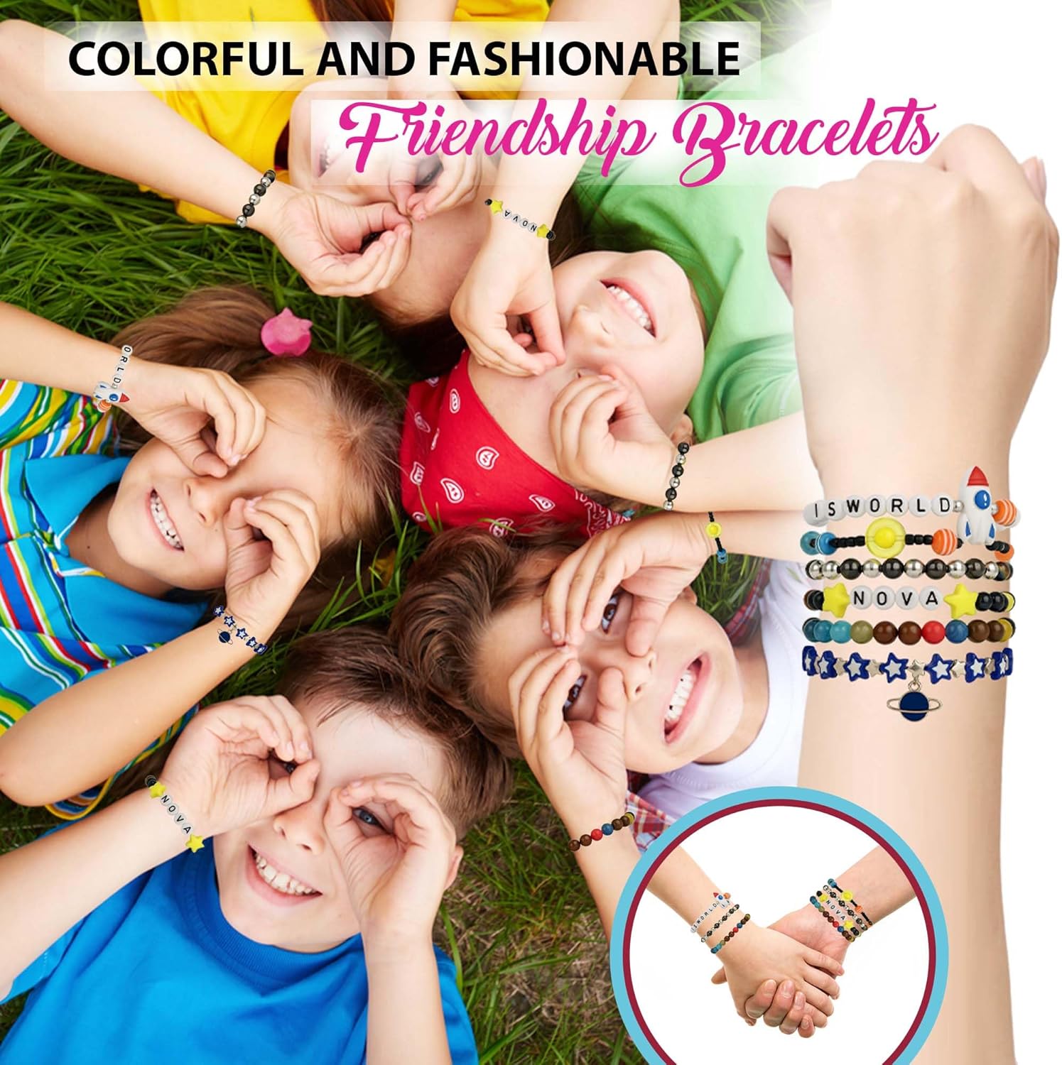 Bath Bombs for Kids with Surprise Inside, Bath Bombs with Surprise Jewelry & Jewelry Box - Organic, Skin Moisturizing, Natural Kids Space Galaxy Bracelets, Birthday Gifts for Boys, Girls