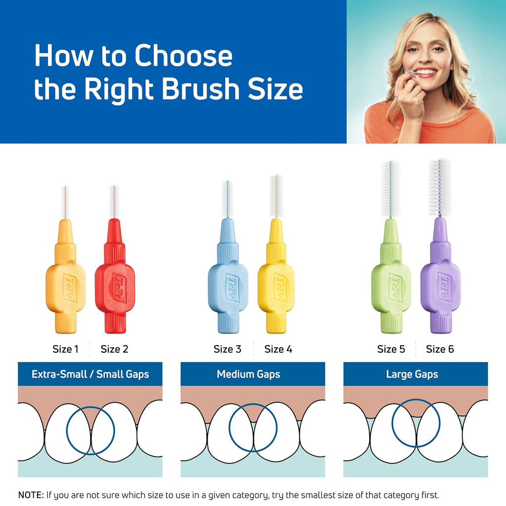TePe Interdental Brush Extra Soft, Supersoft Dental Brush for Teeth Cleaning, Pack of 8, Multi Pack