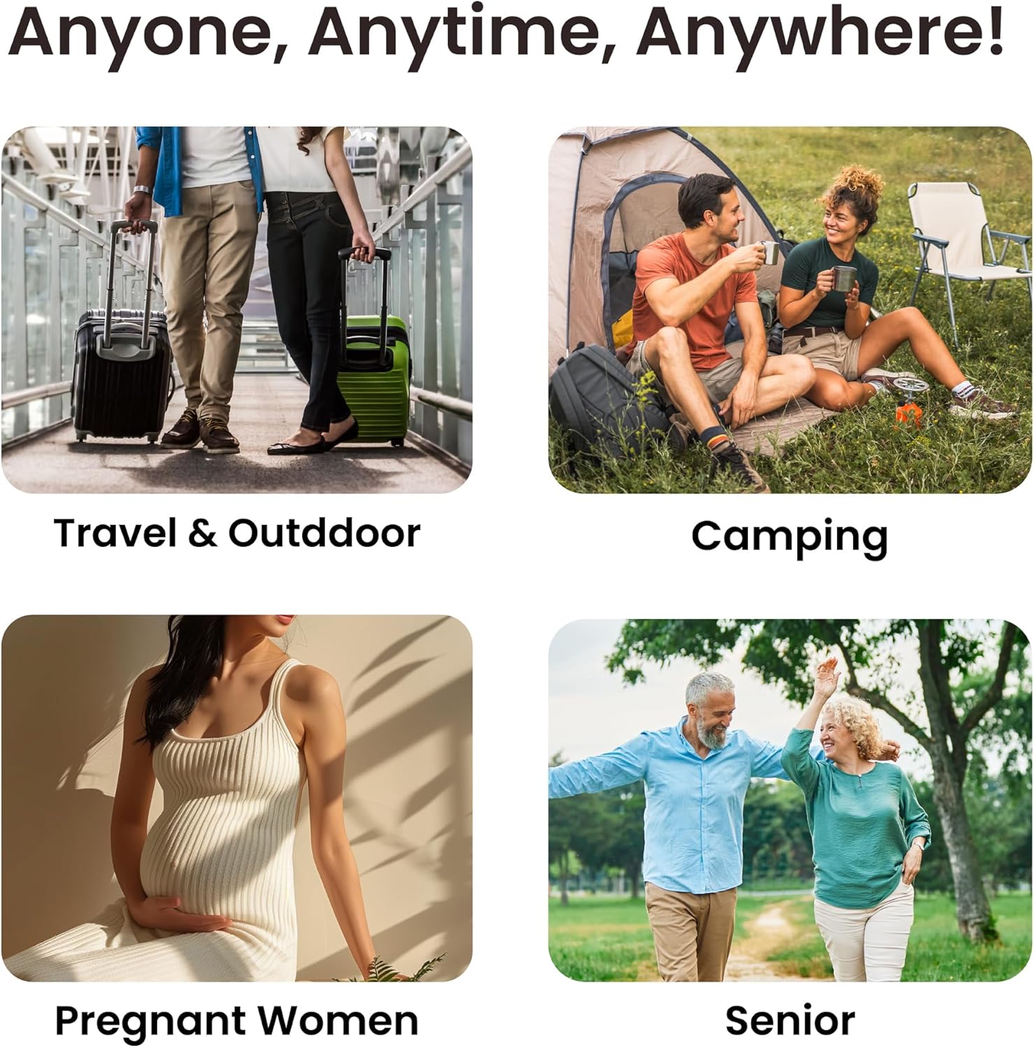 VOVO Go Portable Electric Bidet for Travel - 2 Adjustable Pressure Settings, Compact Handheld Bidet, Ideal for Personal Hygiene & Postpartum Care, Lightweight & Leak-Proof, Made in Korea - Black