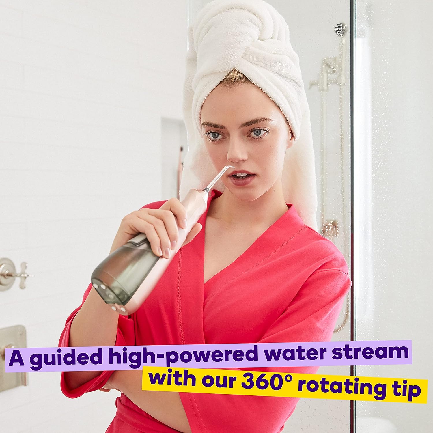 BURST Electric Water Flosser Replacement Tips (Classic/2 Pack) | for Fresh Breath & Healthy Gums | Plaque Removal Between Teeth, Braces & Dental Work