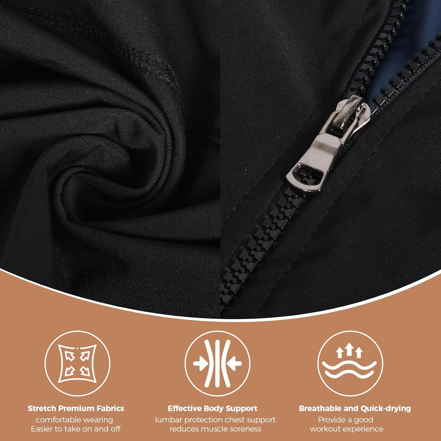 Sauna Suit for Women Sauna Vest Weight Loss 4 in 1 Waist Trainer Full Body Sweat Shirt Workout Running Gym