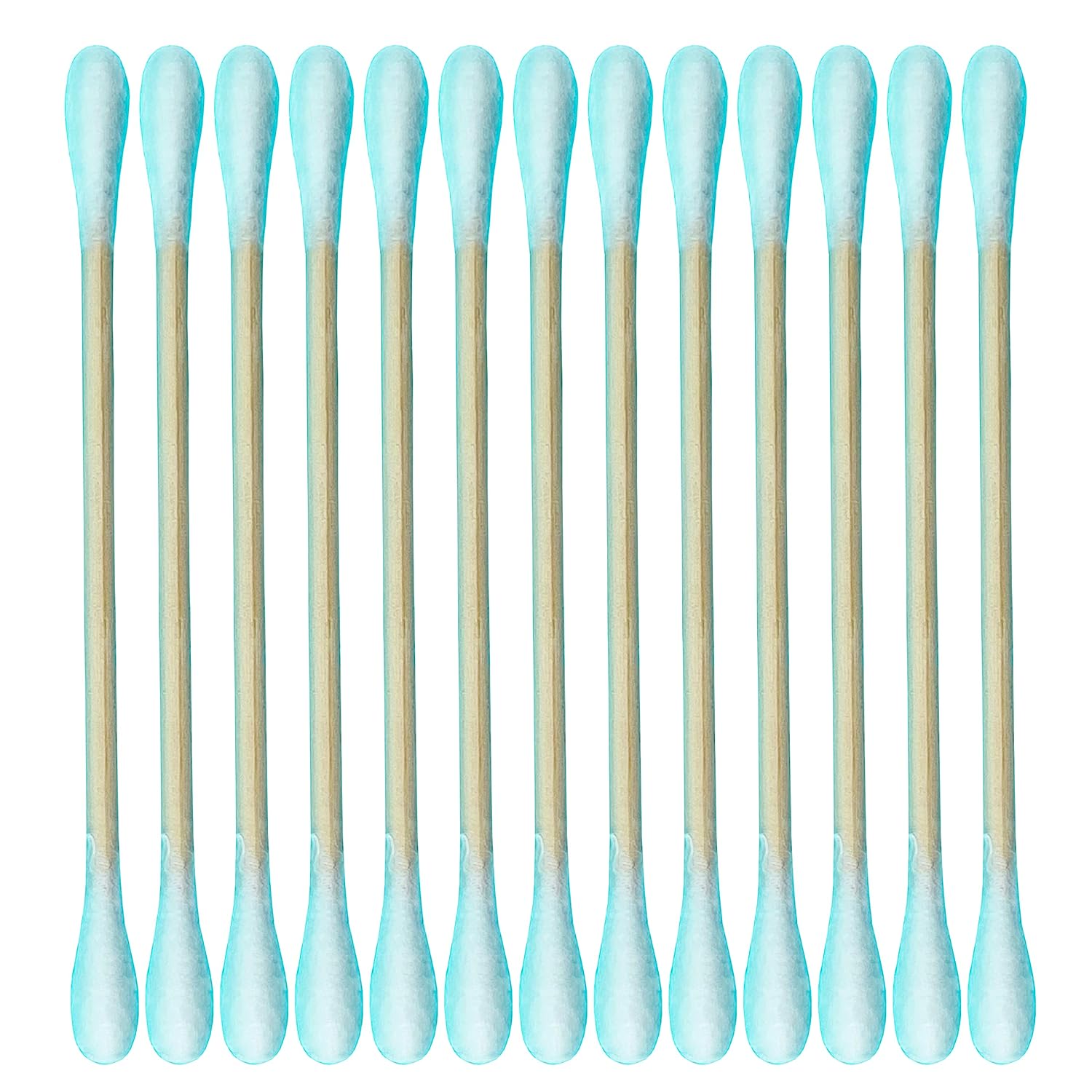 1050pcs CGR Organic cotton Swabs, 100% Cotton Double-Tipped, Bamboo Sticks(compostable), Travel Pack(3 Pack of 350 Swabs Total)