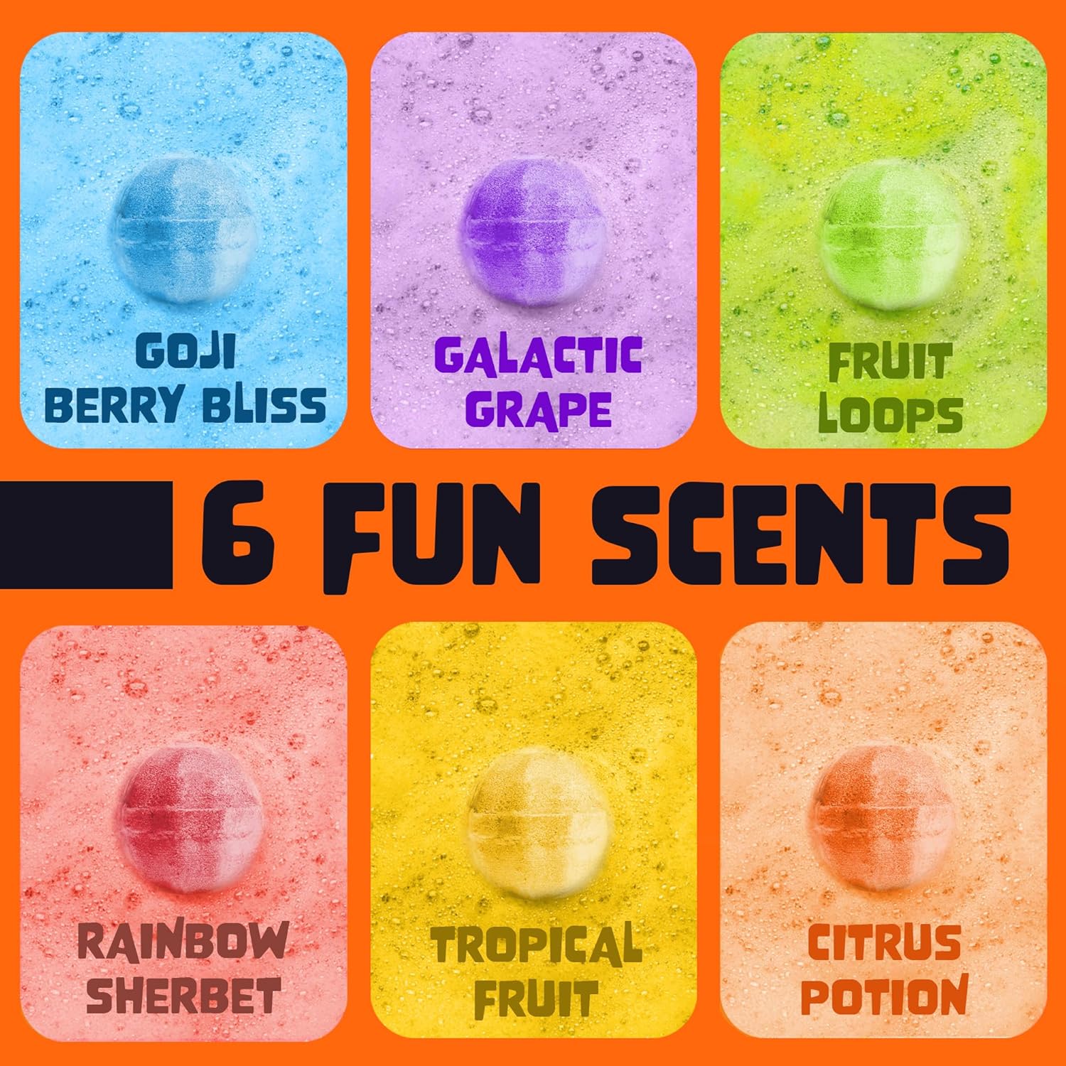 Halloween Bath Bombs for Kids with Surprise Halloween Toys Inside (6 Pack) - Large Pumpkin Bath Bombs for Kids, Boys, Girls & Teens – Spooky Boo Basket Stuffers for Kids - Made in USA by Two Sisters