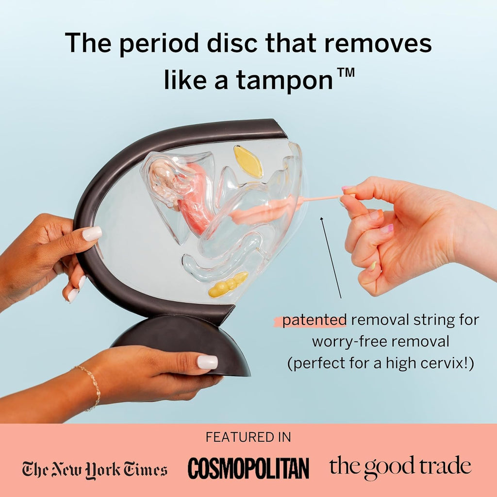 Menstrual Discs with Sterilizer - Ranked 1 for Most Comfortable Soft Reusable Period Disc - Kills 99.9% of Germs with Cleaner Steamer - Wash Your Disc in 3 Minutes! - Compact Sanitizer Kit