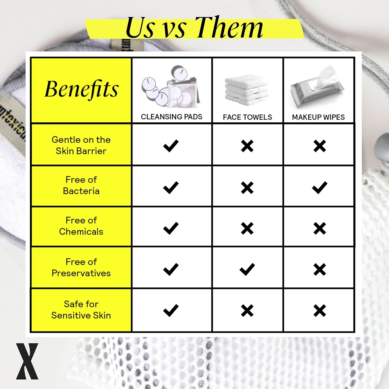Untoxicated Ultra Soft Cleansing Pads - Double-Layered Reusable Bamboo Terry Rounds - Makeup Removal & Skincare for Sensitive Skin - Soft & Durable - Includes Washable Storage Bag - 10CT