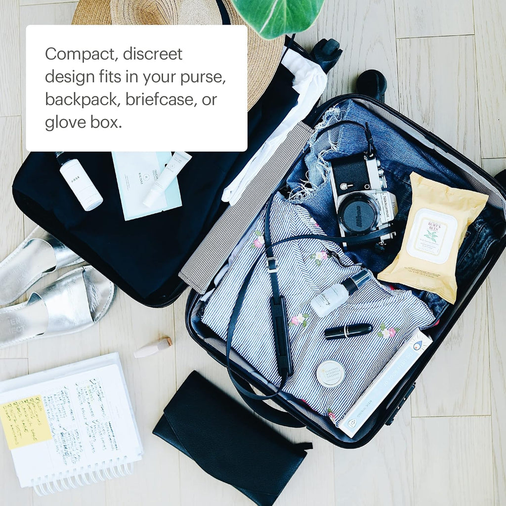 Brondell GoSpa Advanced Peri Bottle, Portable Bidet for Travel–Pop-Up Nozzle System for Postpartum & Perineal Care, Compact Bidet with Discreet Travel Bag for Convenient Storage–400mL, Green