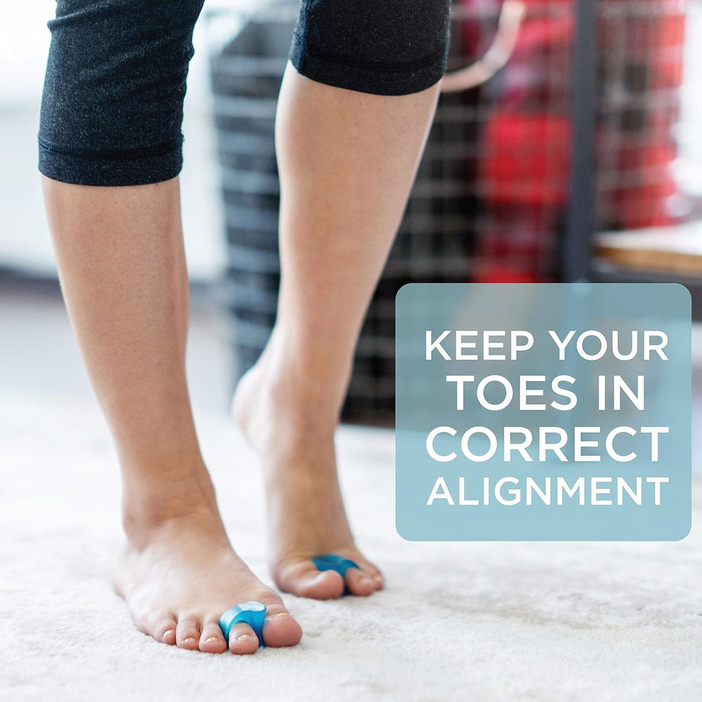 Mind Bodhi Single-Loop Toe Separators 4-Pack: Correcting Bunions and Restoring Toes to Their Original Shape - For Men and Women - Toe Spacers Bunion Corrector - Clear