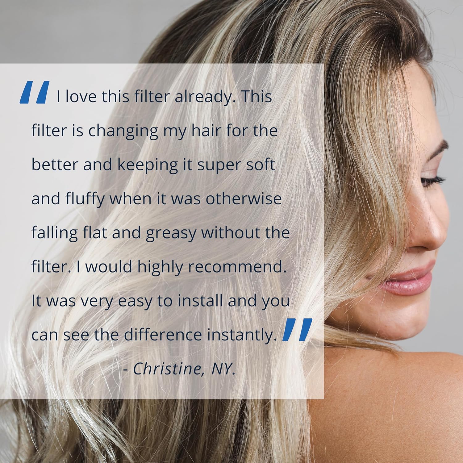 Aquasana Shower Filter | Dermatologist-recommended for softer, healthier skin & hair | Proven to reduce 90% of chlorine for 6 months | High pressure | Use your own shower head | AQ-4100NSH