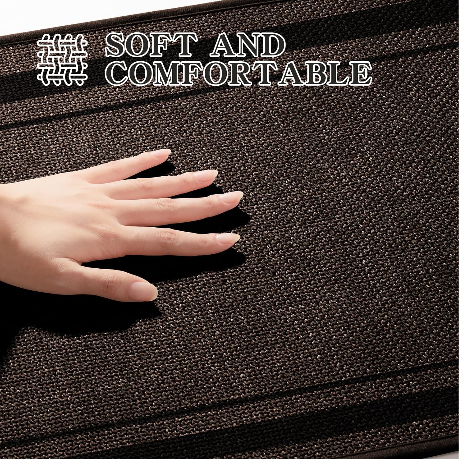 chakme Bathroom Rugs Mat 24x17, Ultra Thin Non Slip Bath Mat Small Quick Dry Absorbent Bath Mat for Bathroom Floor, (Brown, 24"x17")