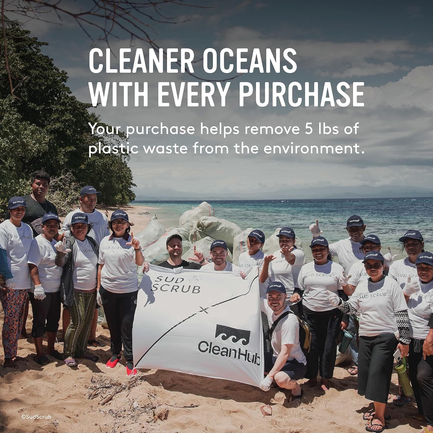 Sud Scrub® Antimicrobial Silicone Body Scrubber, Exfoliating Body Scrubber for Sensitive Skin, Eco Friendly Shower Scrubber for Body, Silicone Body Brush for Showering, Blue