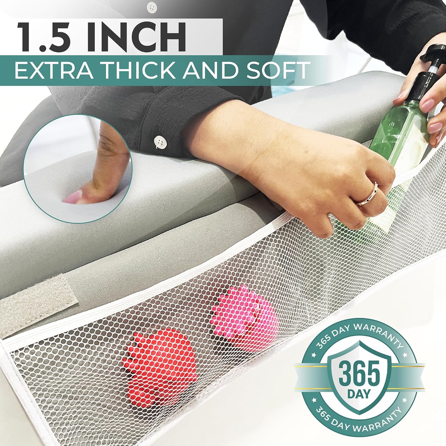 Bath Kneeler and Elbow Rest Pad Set - Comfortable Thick Kneeling Mat for Bathing Baby - Bazaar Find